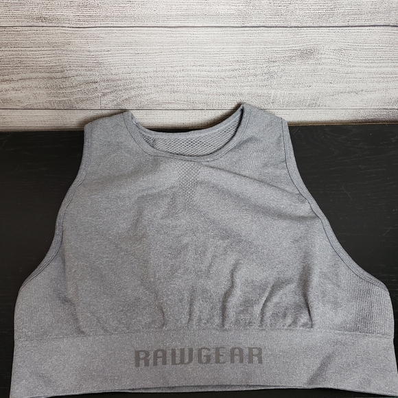 New RawGear Grey Heather‎ Crop Top Sports Bra Womens Medium - Picture 1 of 9